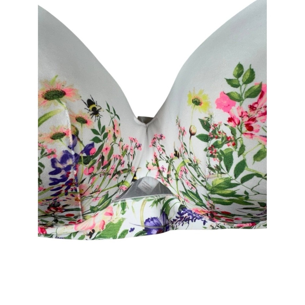 Cacique Comfort Bliss Lightly Lined Balconette Bra Size 40 DD Floral - Picture 4 of 8